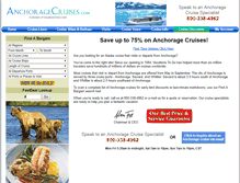 Tablet Screenshot of anchoragecruises.com